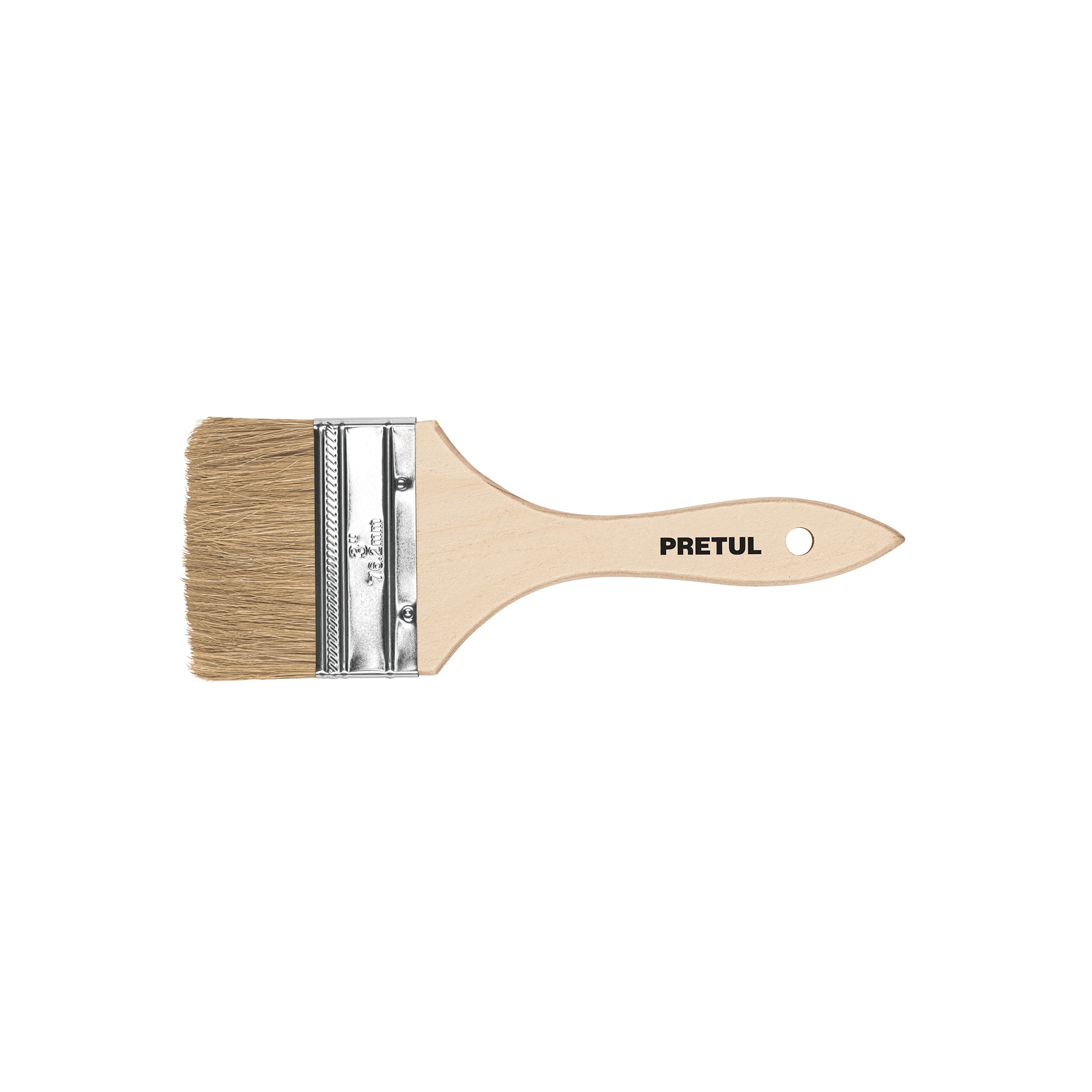 Brocha uso general de 3' con mango de madera, PRETUL