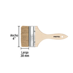 Brocha uso general de 4' con mango de madera, PRETUL - Imagen 4