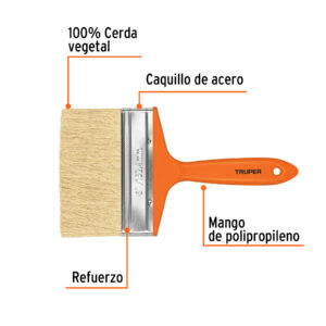 Brocha para encalar e impermeabilizar de 6', mango plástico - Imagen 3