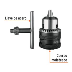 Broquero 3/8' con llave, cuerpo moleteado, TRUPER - Imagen 3