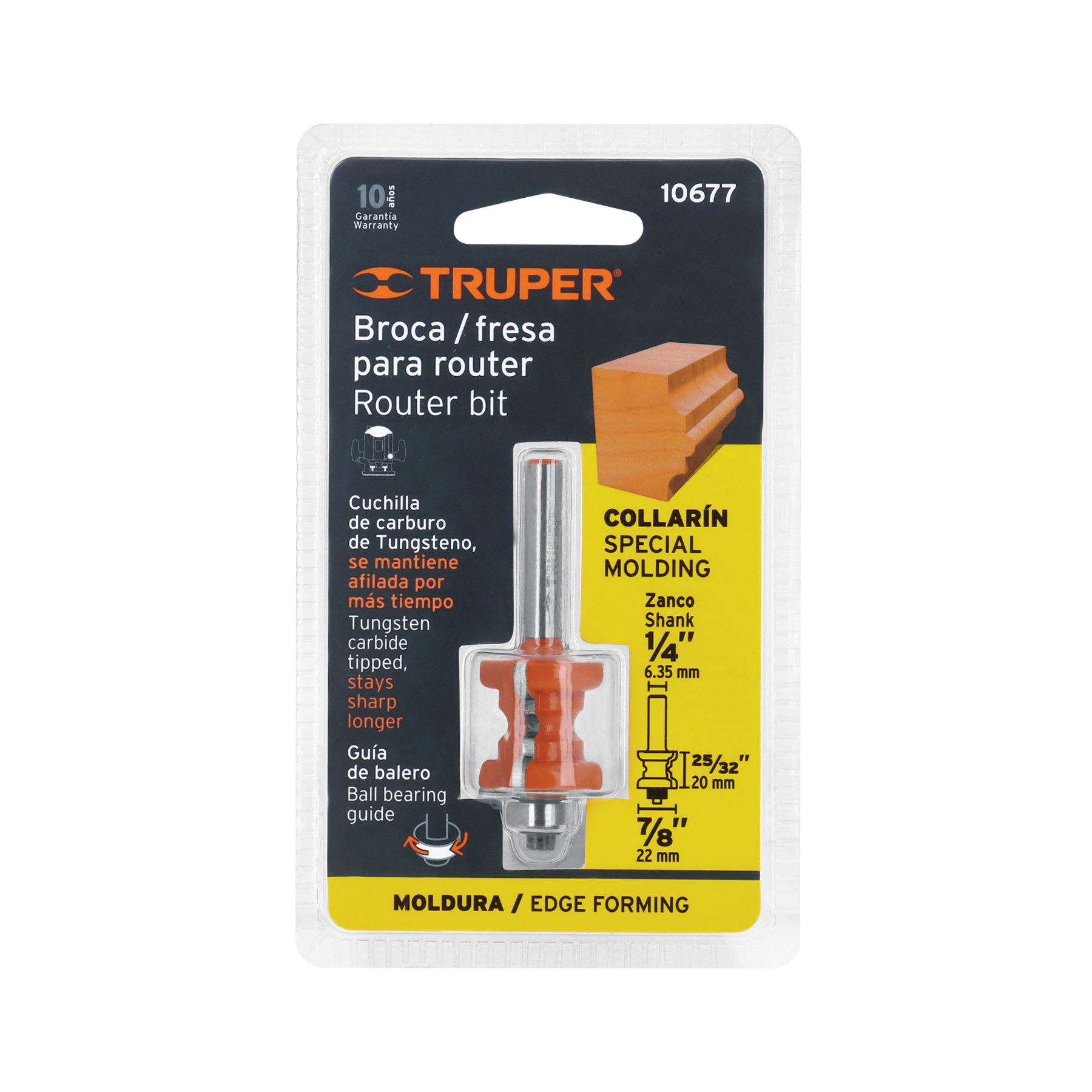 Broca para router, collarín, 7/8' con balero, TRUPER - Imagen 5