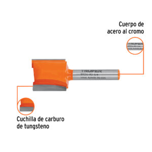 Broca para router, recta 2 filos, 3/4', TRUPER - Imagen 3