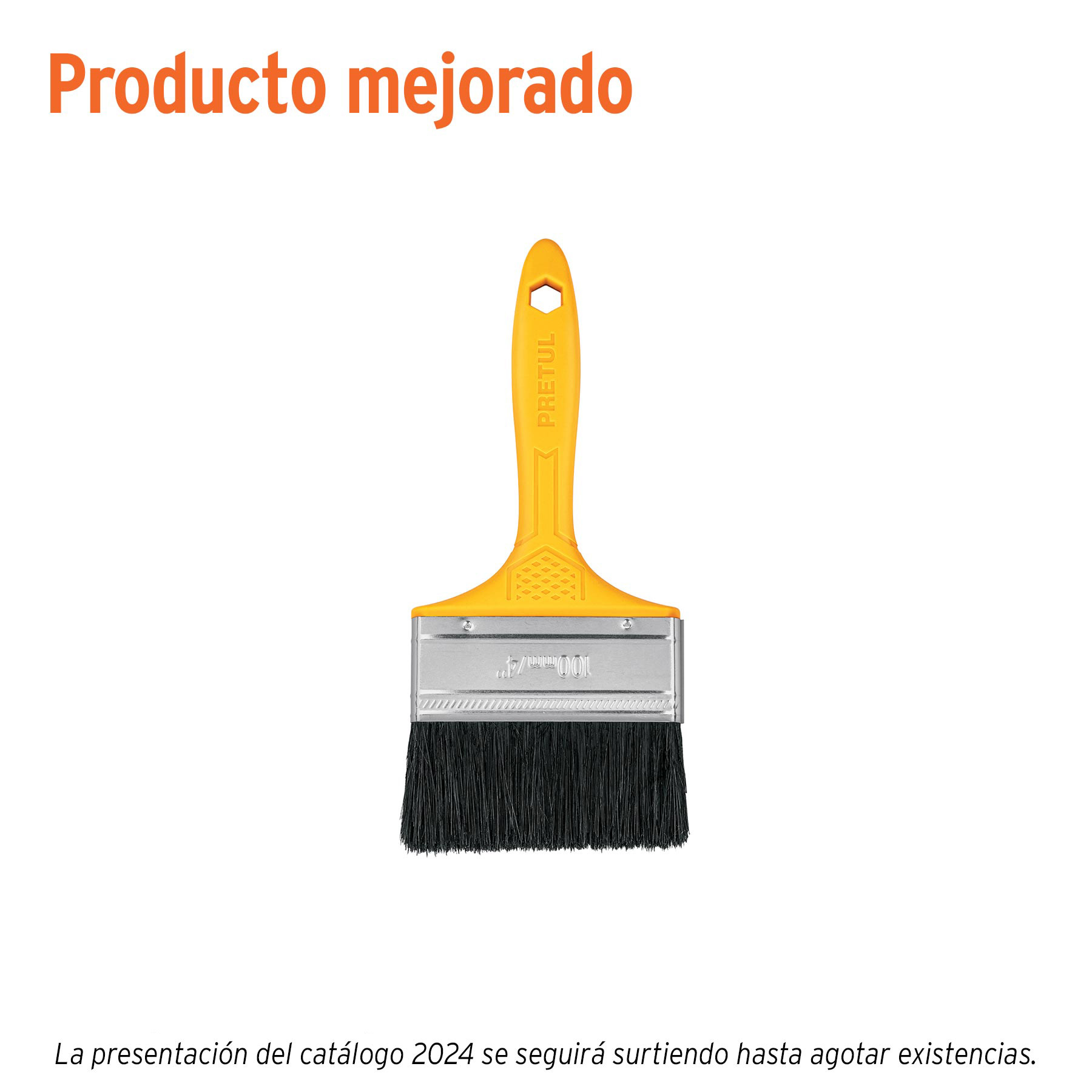 Brocha uso general de 4' con mango de plástico, PRETUL - Imagen 2