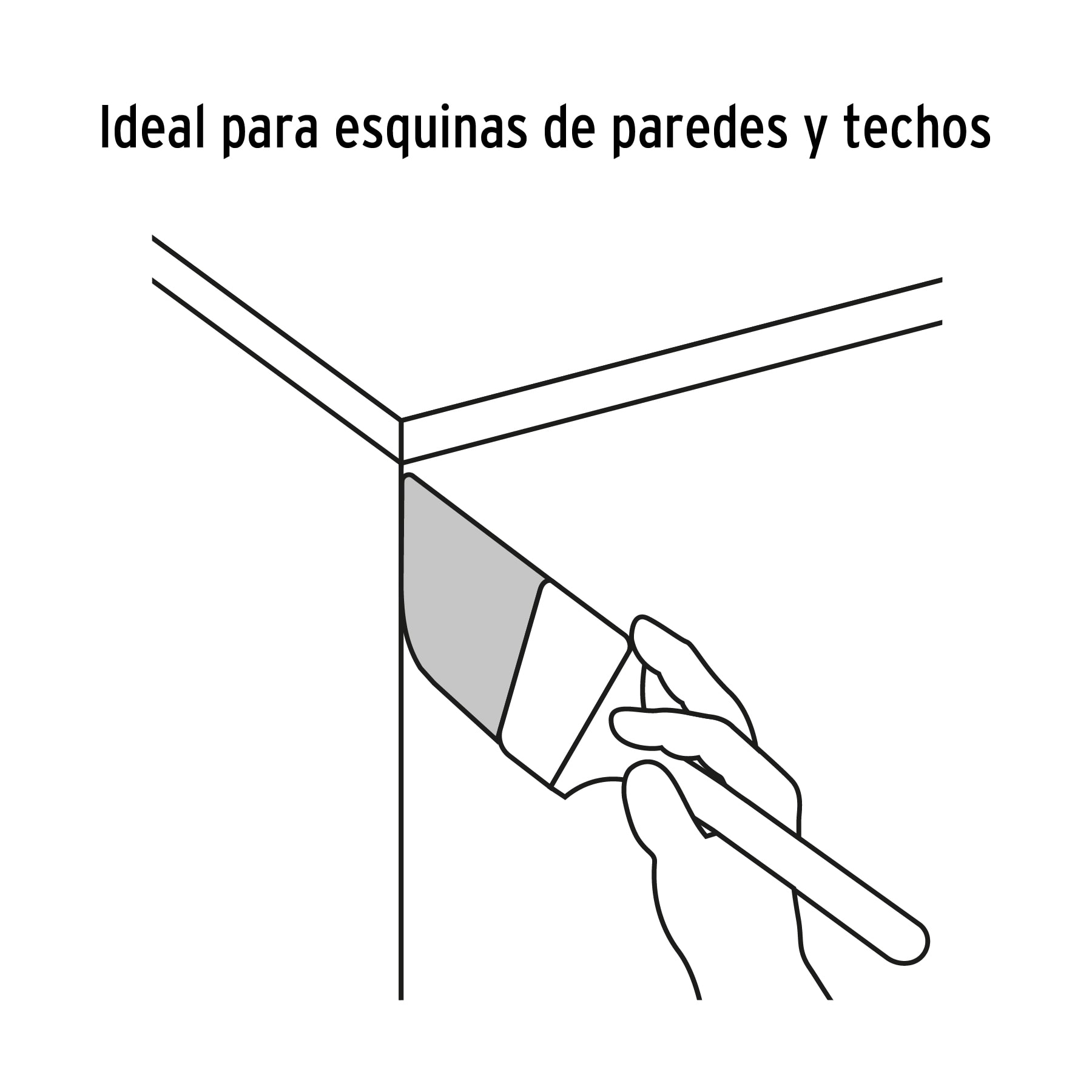 Brocha cerdas sintéticas 2' corte angular, mango de madera - Imagen 5