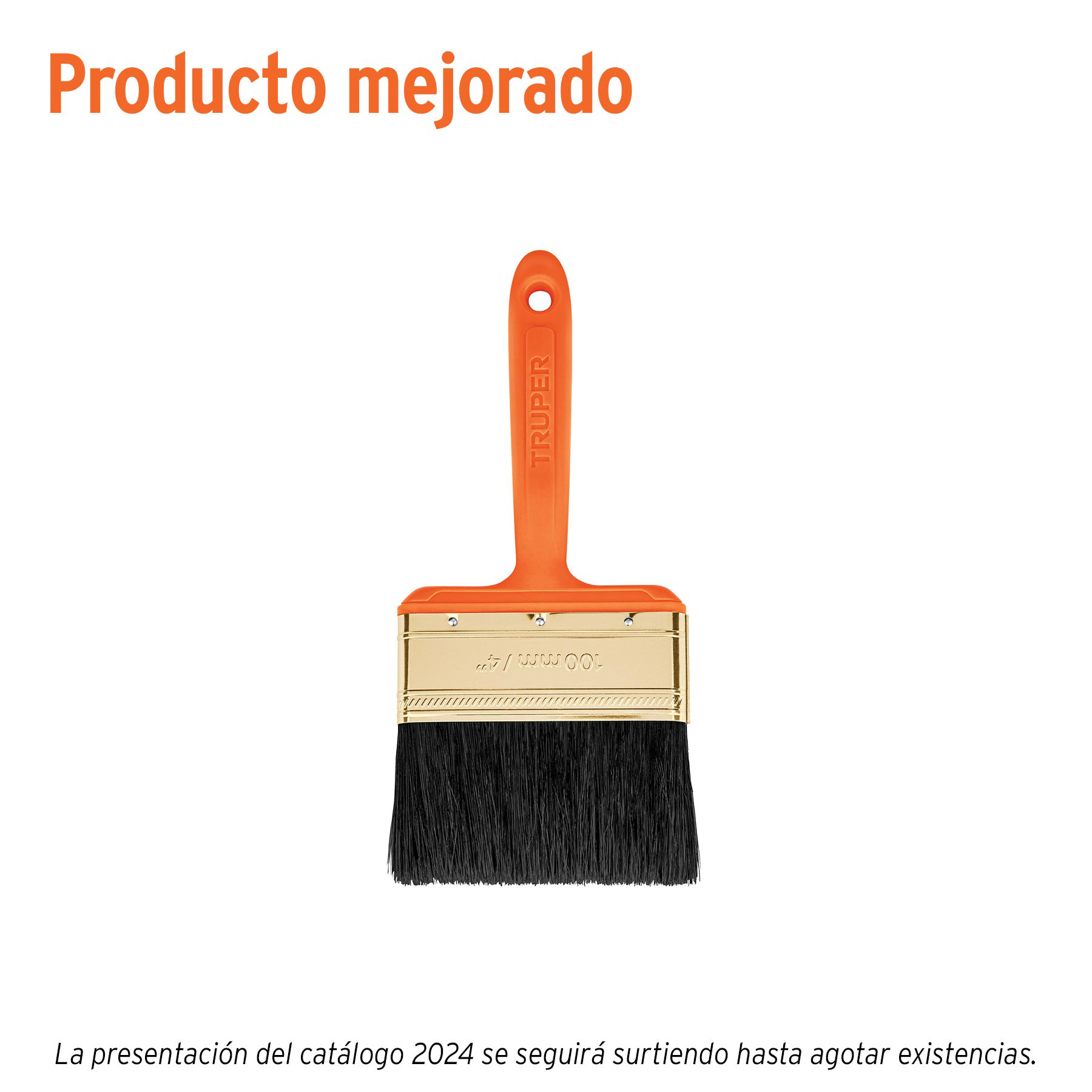 Brocha profesional de 4' con mango de plástico, TRUPER - Imagen 2
