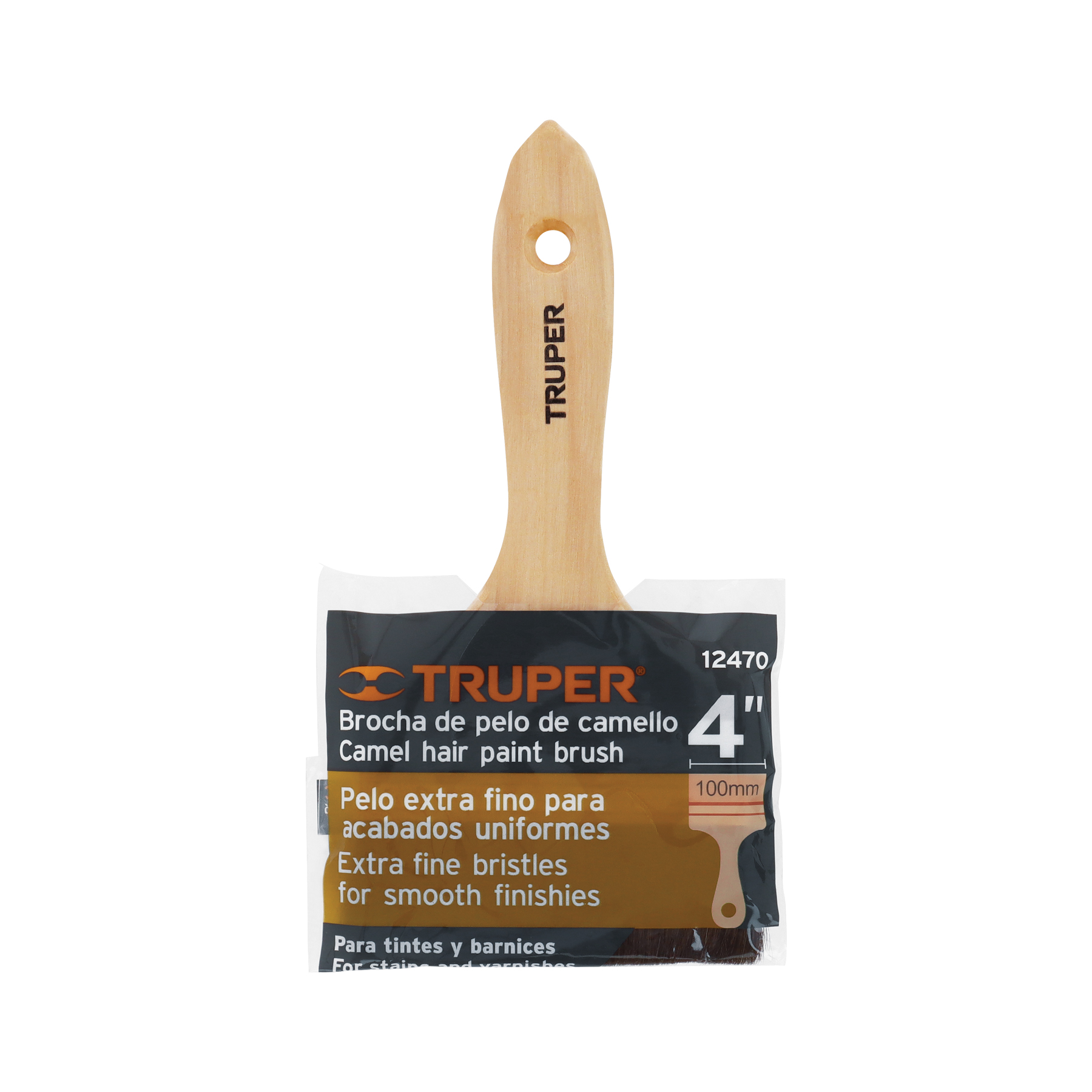 Brocha pelo de camello de 4' con mango de madera, TRUPER - Imagen 5