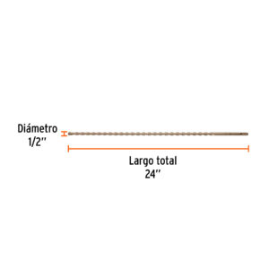 Broca SDS Plus 1/2 x 24', TRUPER - Imagen 4