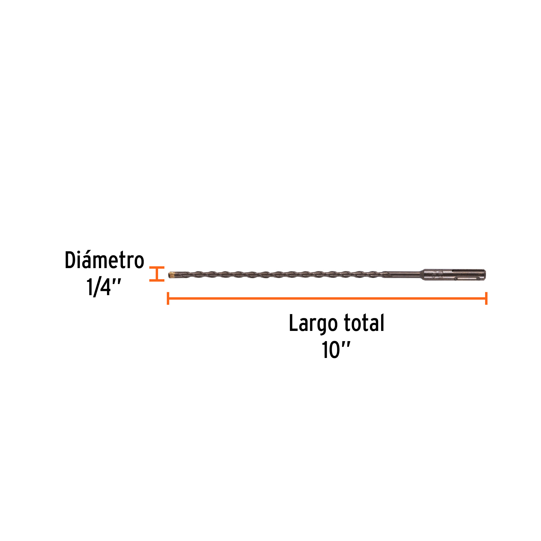 Broca SDS Plus 1/4 x 10', TRUPER - Imagen 4