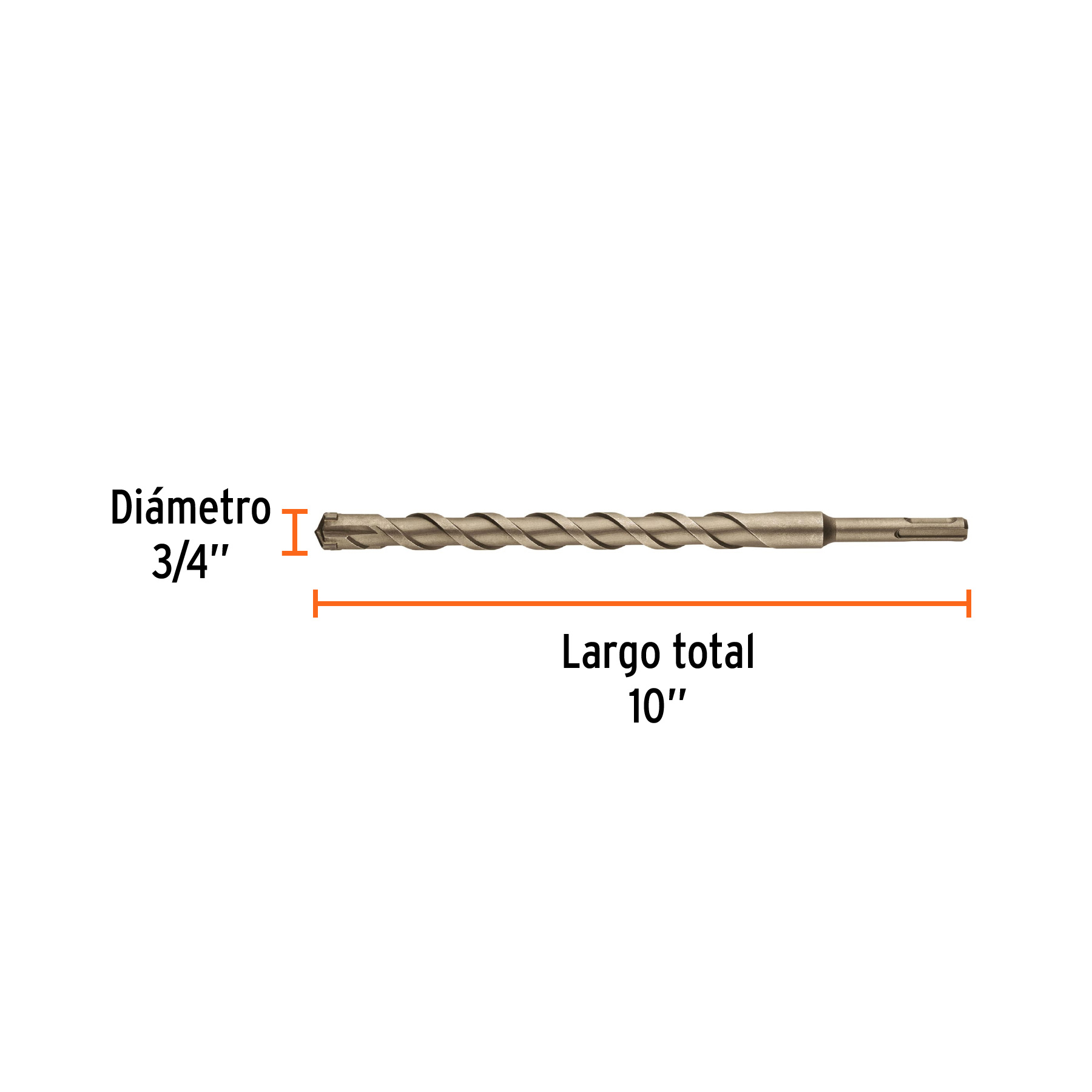 Broca SDS Plus 3/4 x 10', TRUPER - Imagen 4