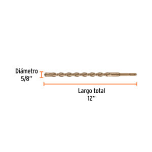 Broca SDS Plus 5/8 x 12', TRUPER - Imagen 4