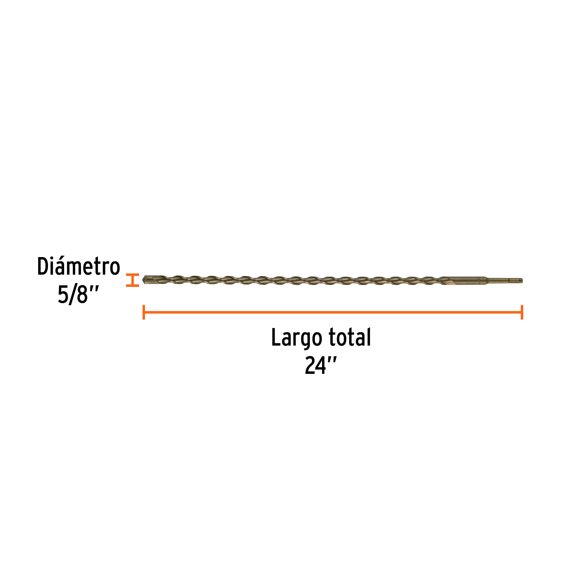 Broca SDS Plus 5/8 x 24', TRUPER - Imagen 4