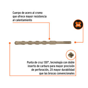 Broca SDS Plus 5/8 x 8', TRUPER - Imagen 3