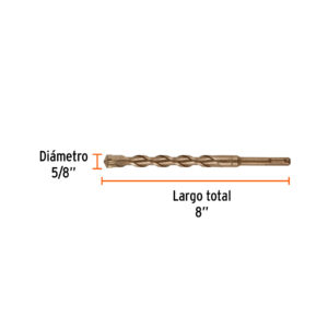 Broca SDS Plus 5/8 x 8', TRUPER - Imagen 4
