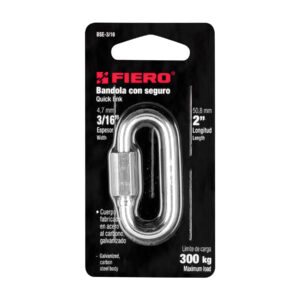 Bandola de acero de 3/16' con seguro, FIERO - Imagen 5
