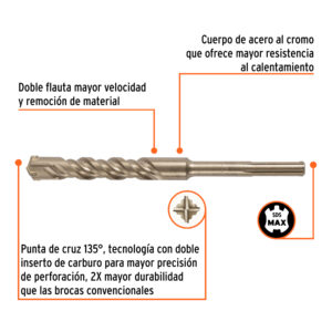 Broca SDS Max de 1-1/4 x 13', TRUPER - Imagen 6