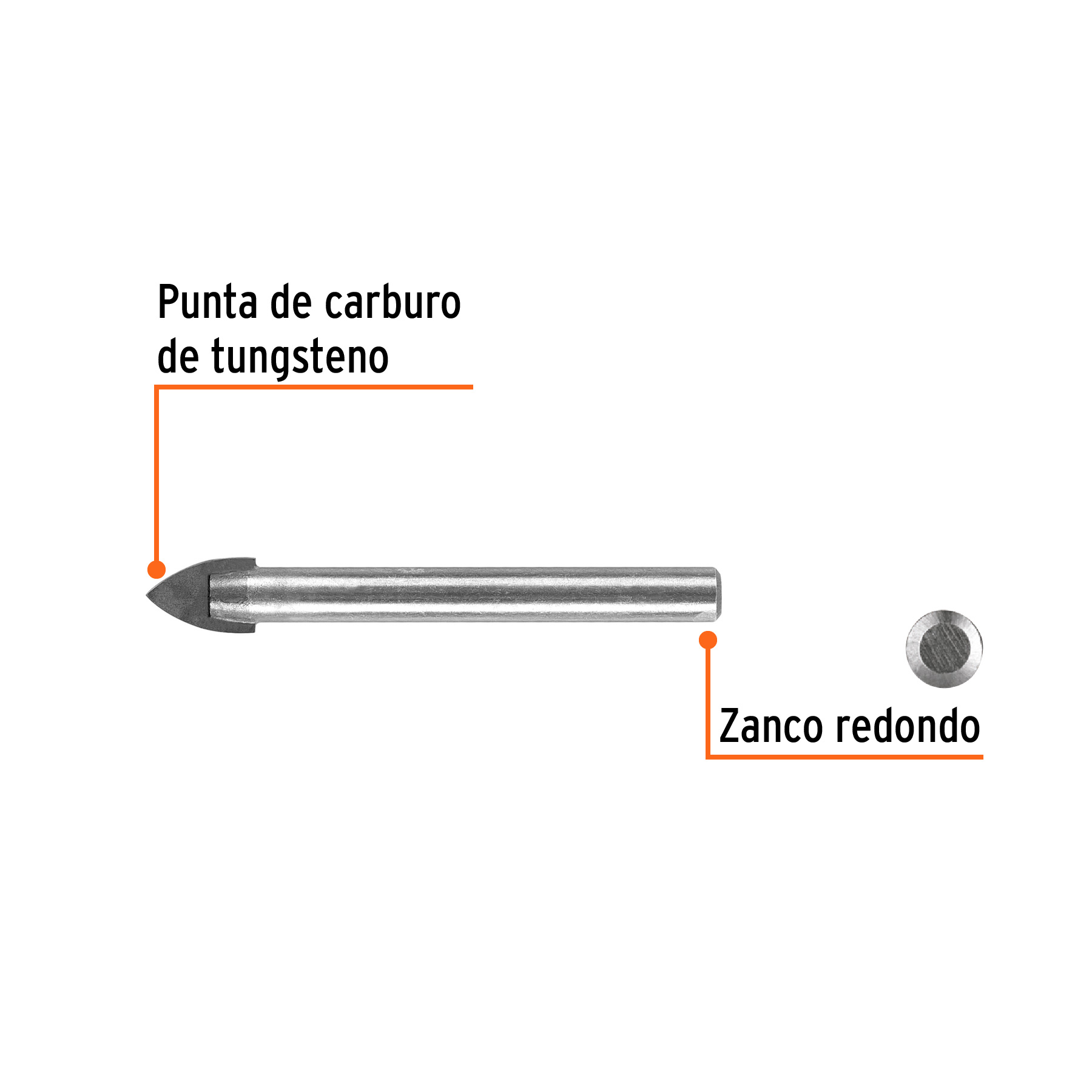 Broca para vidrio y azulejo de 1/2', TRUPER - Imagen 3