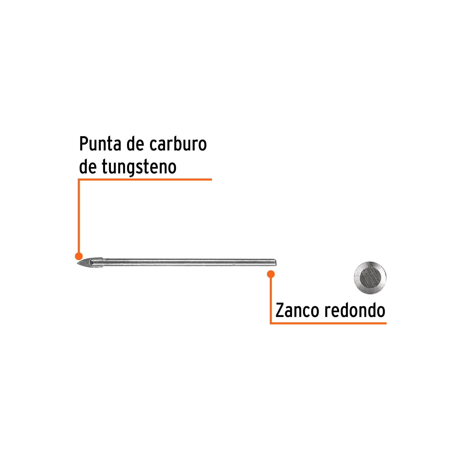 Broca para vidrio y azulejo de 1/8', TRUPER - Imagen 3