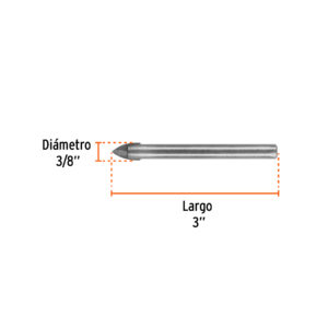 Broca para vidrio y azulejo de 3/8', TRUPER - Imagen 4