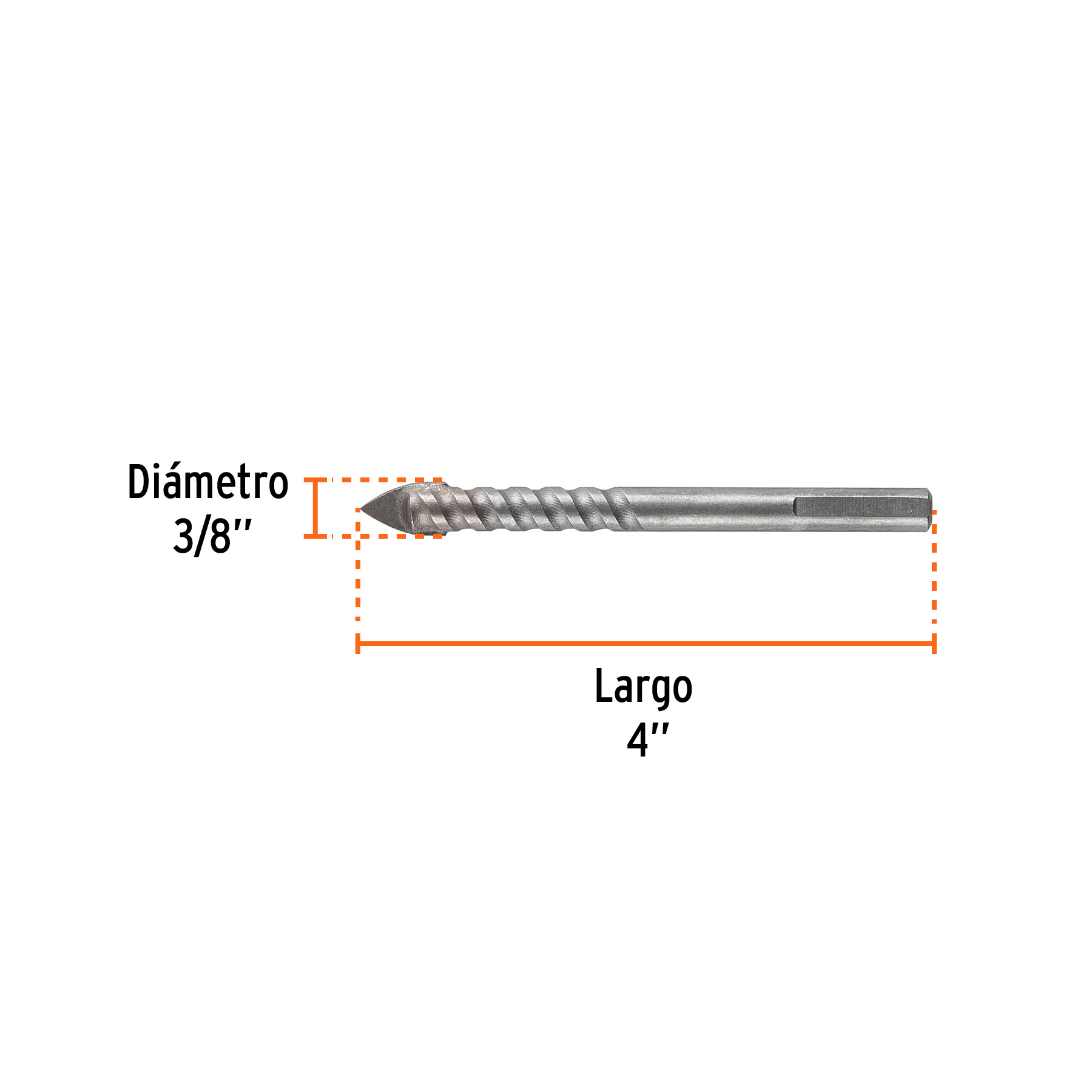 Broca para vidrio y azulejo 3/8', TRUPER EXPERT - Imagen 4