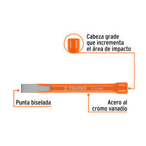 Cincel de corte frío de 1/2 X 6', TRUPER - Imagen 3