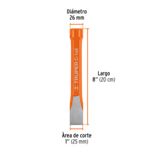Cincel de corte frío de 1 X 8', TRUPER - Imagen 4