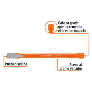 Cincel de corte frío de 3/4 X 10', TRUPER - Imagen 3