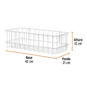 Canastilla de acero, 42 x 12 x 21 cm, TRUPER - Imagen 5