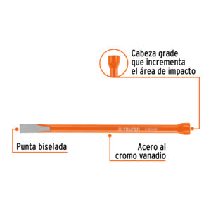 Cincel de corte frío de 5/16 X 6', TRUPER - Imagen 3