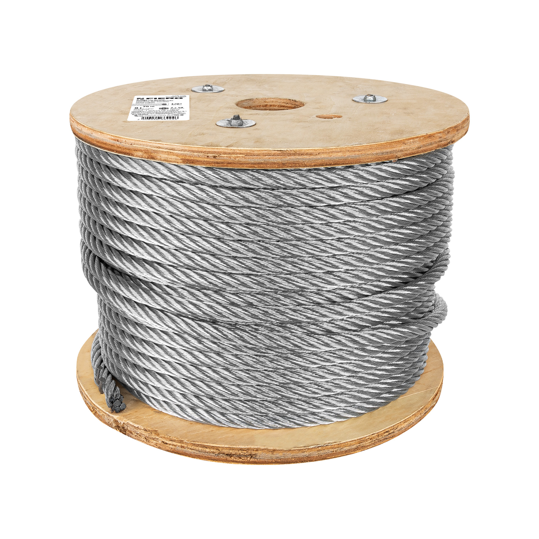 Metro de cable flexible 1/2' de acero 7x19 hilos, 75 m - Imagen 2
