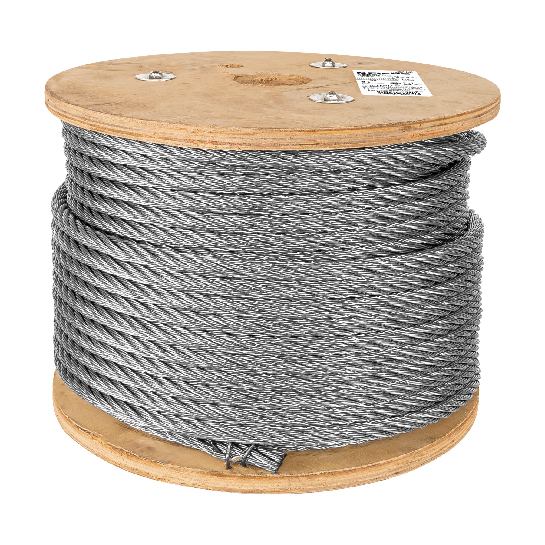 Metro de cable rígido 1/2' de acero 7x7 hilos, 75 m, FIERO - Imagen 2