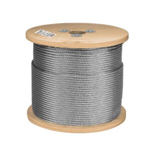 Metro de cable rígido 1/4' de acero 7x7 hilos, 300 m, FIERO - Imagen 2