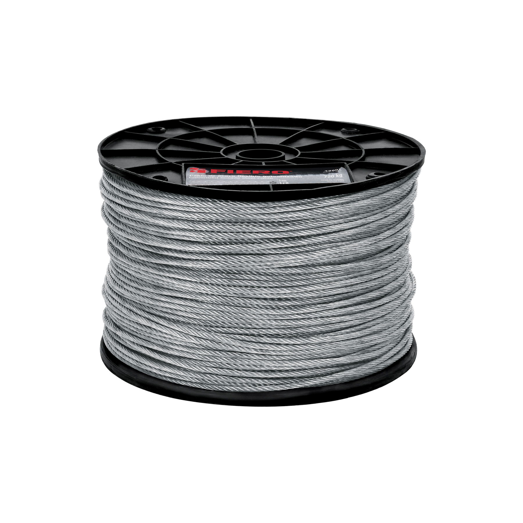 Metro de cable flexible 1/8' de acero 7x19 hilos, 300 m - Imagen 2