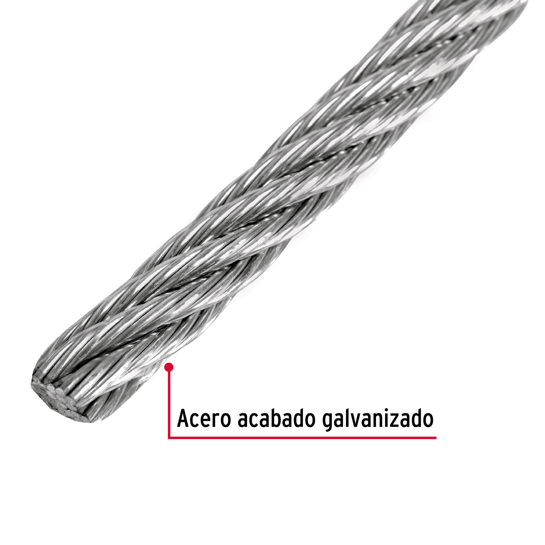 Metro de cable flexible 1/8' de acero 7x19 hilos, 300 m - Imagen 3