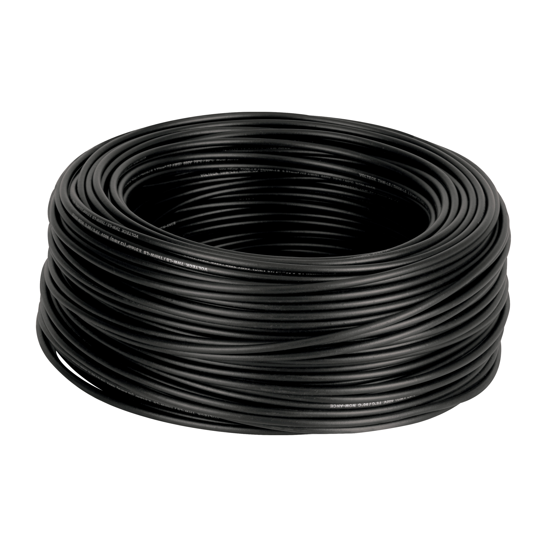 Rollo de 100 m de cable THHW-LS 12 AWG negro, VOLTECK - Imagen 2
