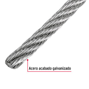 Metro de cable flexible 3/32' de acero 7x19 hilos, 300 m - Imagen 3