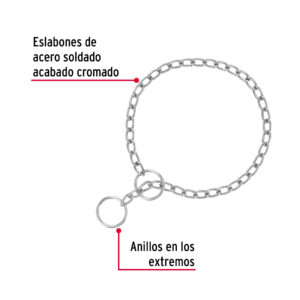 Collar de entrenamiento para perro, 45 cm, eslabón 2.5 mm - Imagen 3