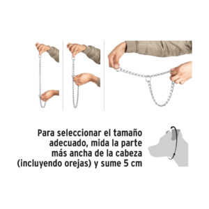 Collar de entrenamiento para perro, 60 cm, eslabón de 4 mm - Imagen 7