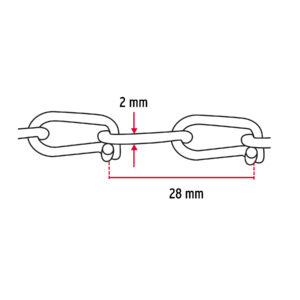 Metro de cadena tipo Víctor de 2.0 mm en carrete de 30 m - Imagen 4