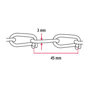 Metro de cadena tipo Víctor de 3.0 mm en carrete de 30 m - Imagen 4