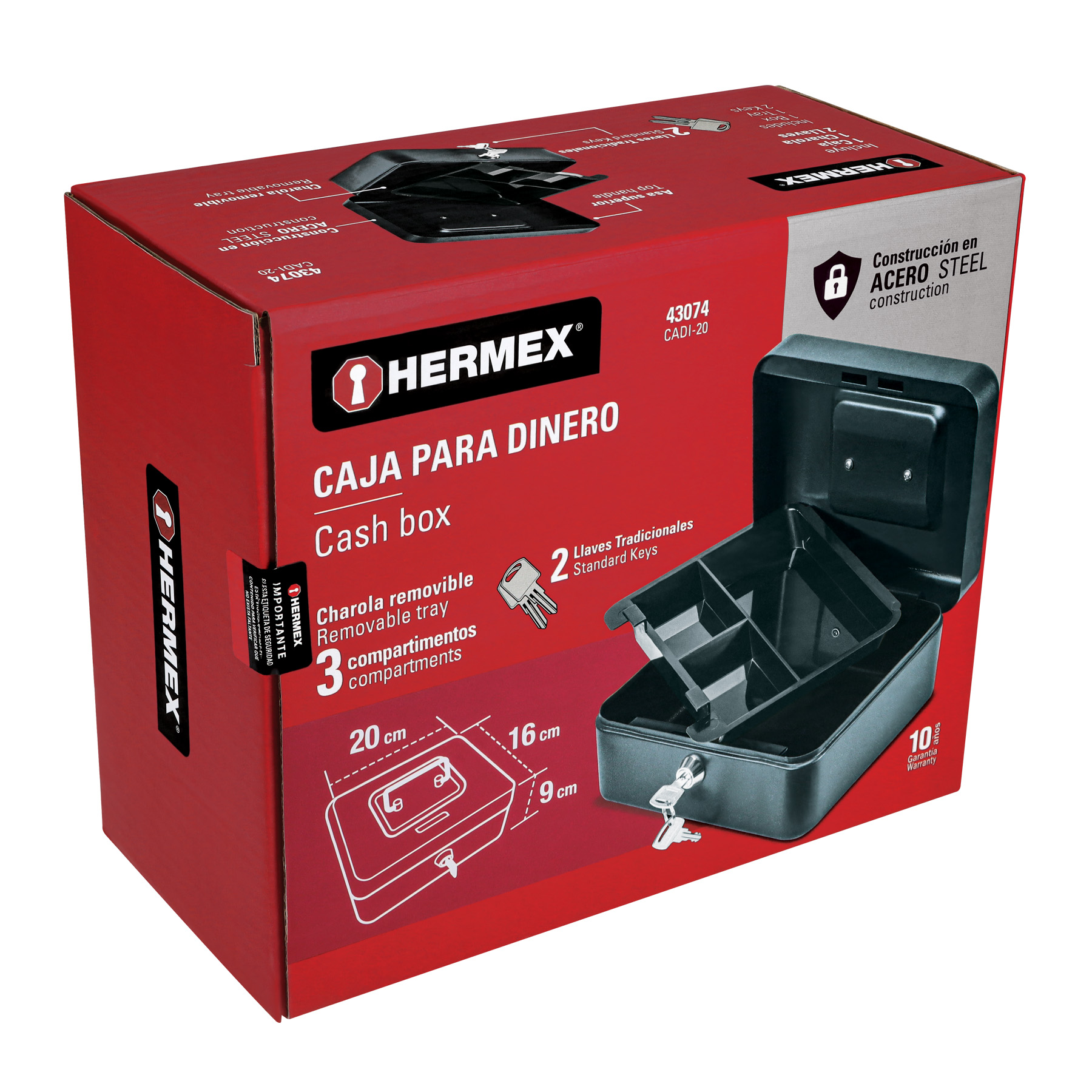 Caja para dinero, 20 cm, HERMEX - Imagen 7