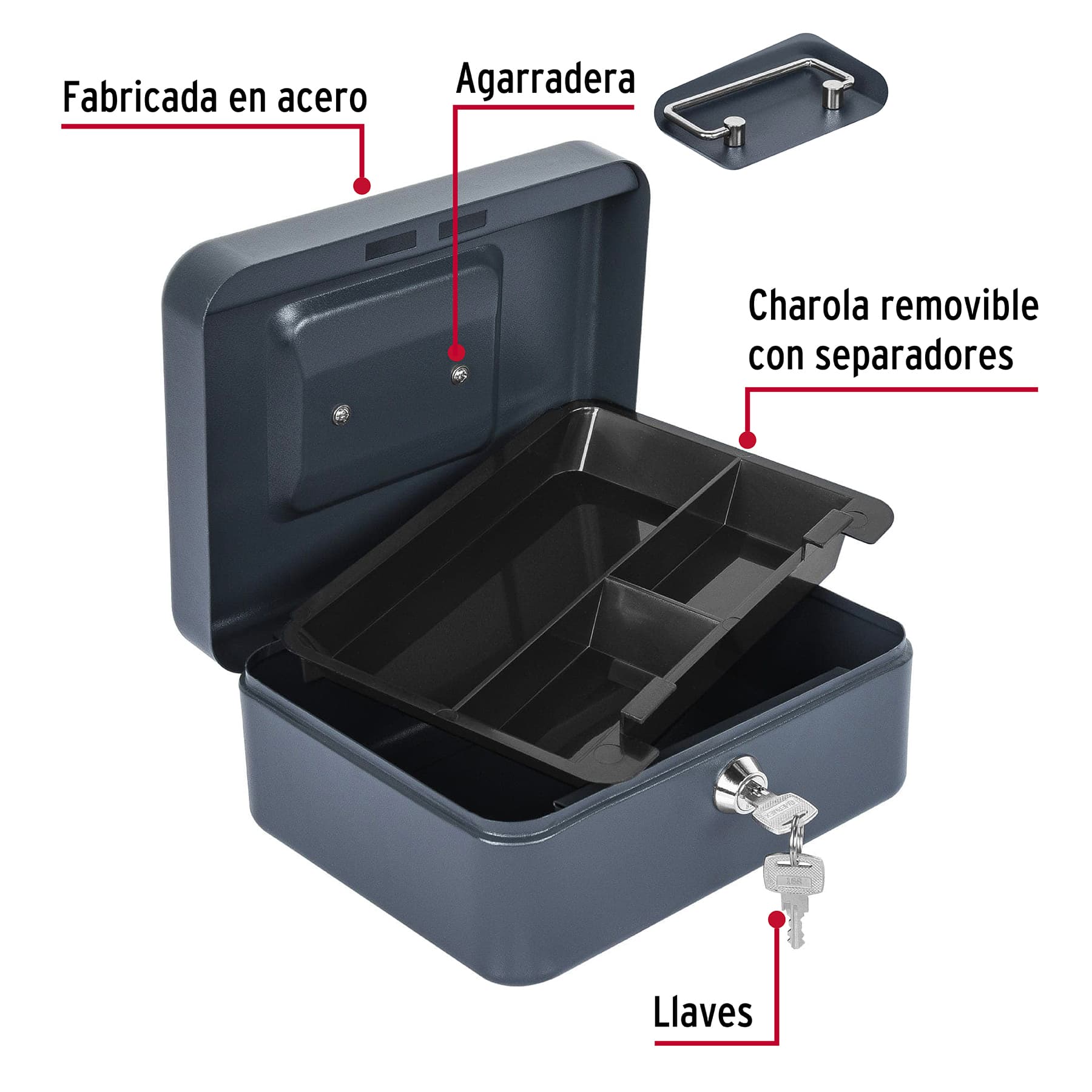 Caja para dinero, 20 cm, HERMEX - Imagen 5