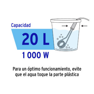 Calentador de inmersión para agua #5.5 (20L), 1000W, VOLTECK - Imagen 5