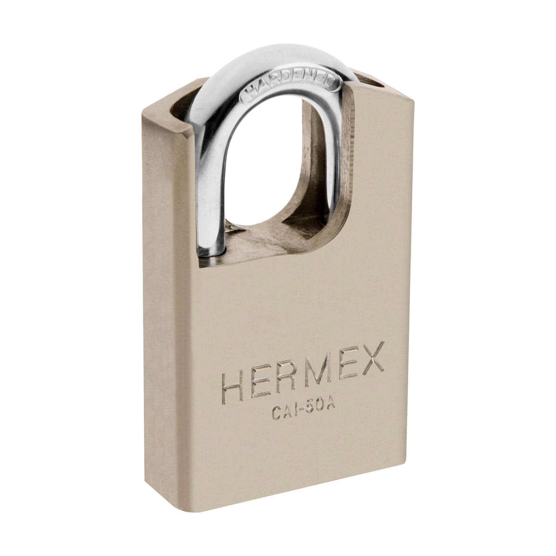 Candado de acero 50 mm con coraza, llave de disco, HERMEX - Imagen 2