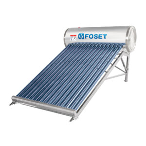 Calentador solar de agua, 15 tubos, 185 L, 5 personas, FOSET