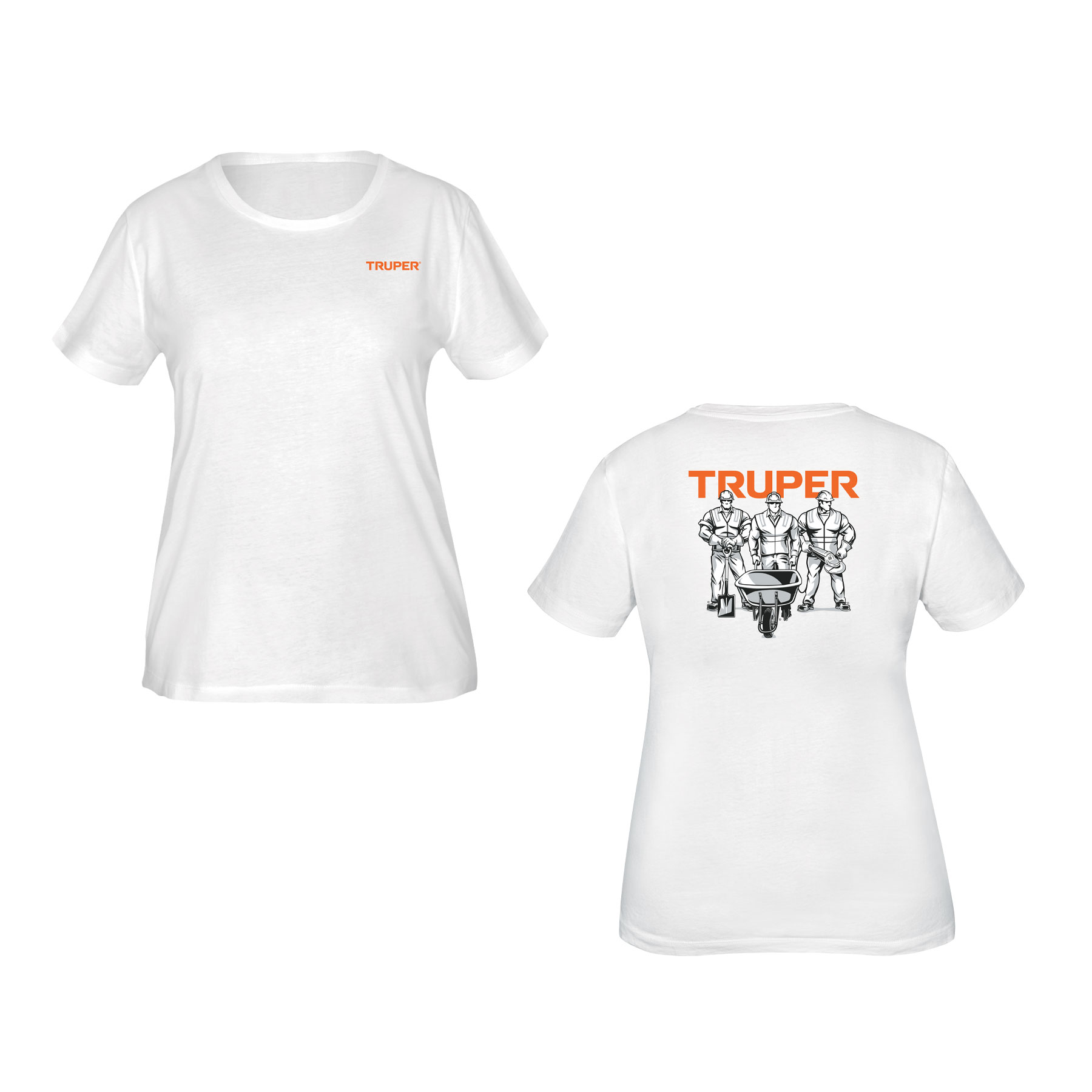 Playera cuello redondo para mujer, blanca, M, TRUPER - Imagen 2