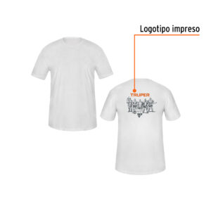 Playera cuello redondo para hombre, blanca, CH, TRUPER - Imagen 3