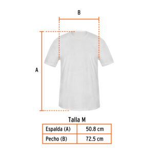 Playera cuello redondo para hombre, blanca, M, TRUPER - Imagen 4