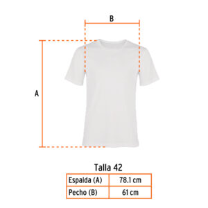 Playera cuello redondo para hombre, blanca, EG, TRUPER - Imagen 4