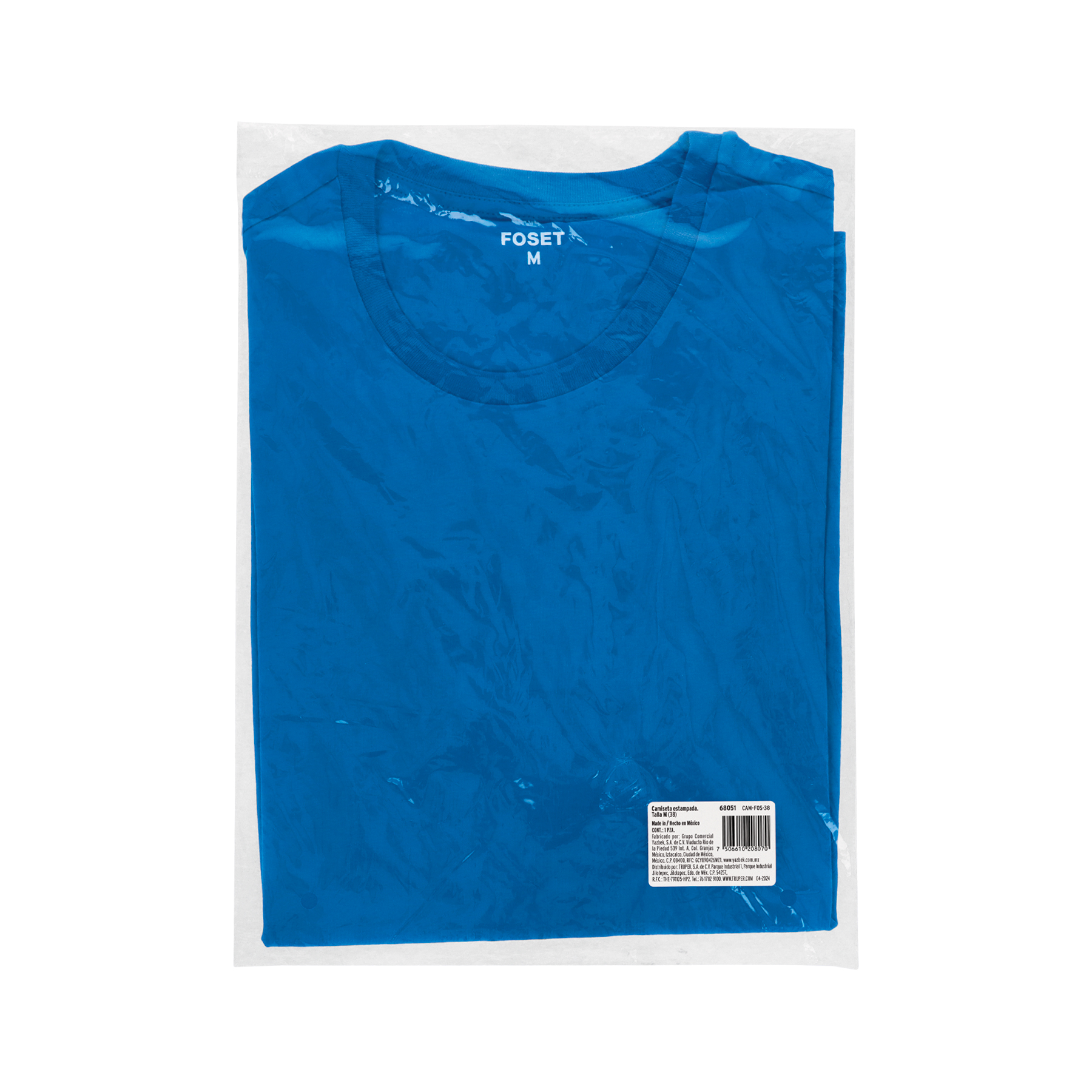 Playera cuello redondo para hombre, azul, M, Truper - Imagen 6