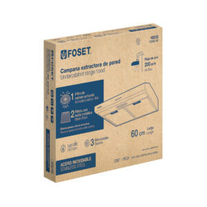 Campana extractora 60cm, empotrable, acero inoxidable, FOSET - Imagen 8